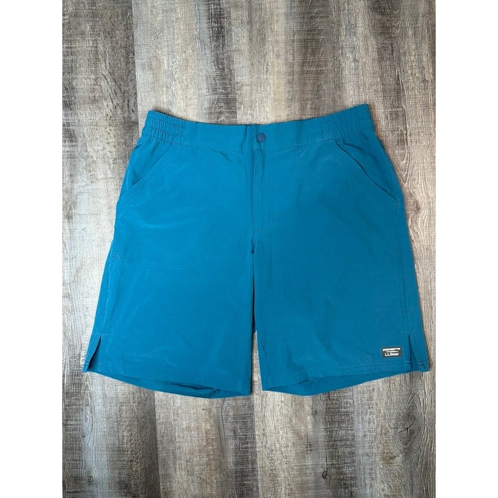 LL Bean Vista Camp Shorts Womens 10 Blue Teal Hiking Outdoor UPF 50+ Gorpcore